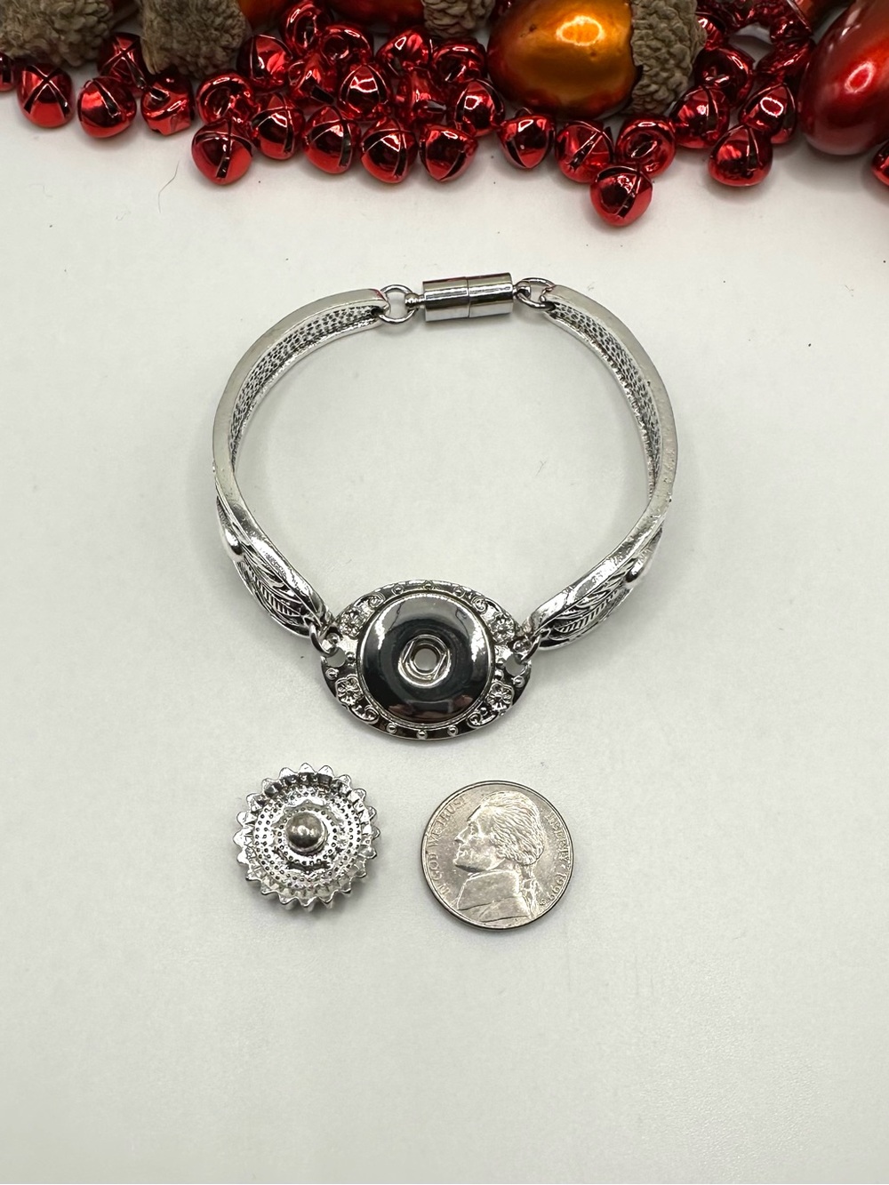 Sunflower Snap Jewelry Bangle Bracelet 18mm Ginger Snap! Size: Large Wrist NWT - Picture 10 of 17